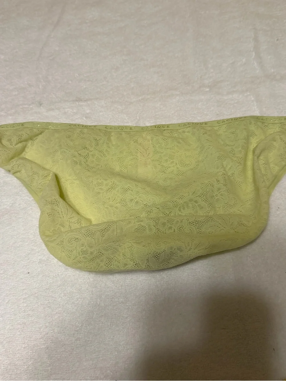 Cacique Lace Back Bikini Panties in Lime Green